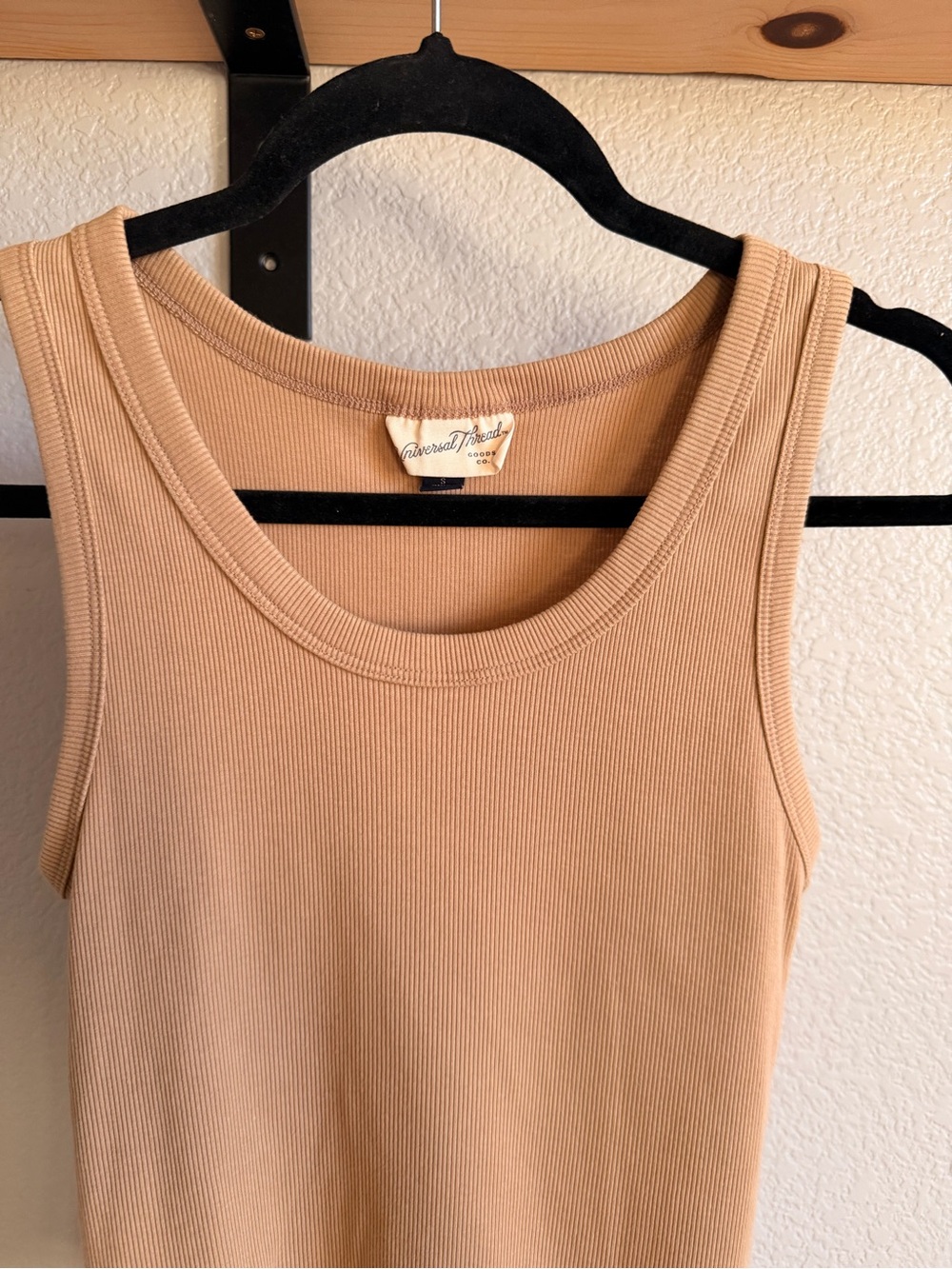 Universal Thread Ribbed Tank Top in Tan - Picture 2 of 3